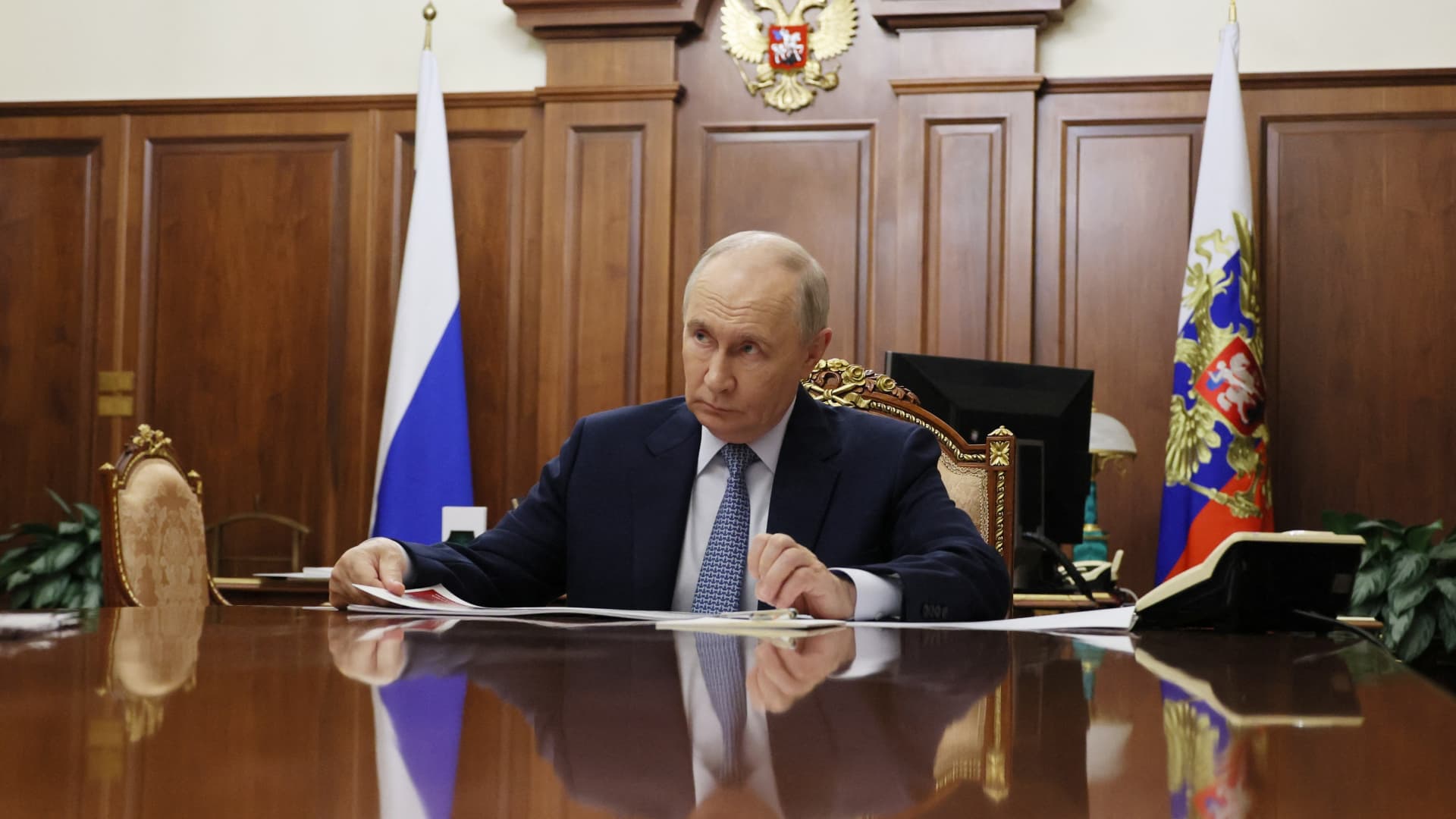 Presidente russo Vladimir Putin.